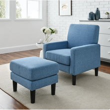 Load image into Gallery viewer, Adorn Homez Franco Accent Chair with Ottoman in Fabric