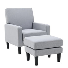Load image into Gallery viewer, Adorn Homez Franco Accent Chair with Ottoman in Fabric