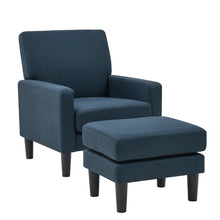 Load image into Gallery viewer, Adorn Homez Franco Accent Chair with Ottoman in Fabric