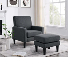 Load image into Gallery viewer, Adorn Homez Franco Accent Chair with Ottoman in Fabric