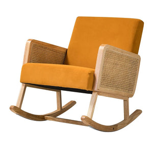 Adorn Homez Maya Premium Rocking Chair in Fabric