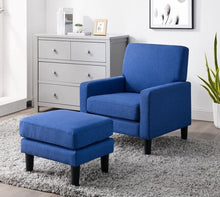 Load image into Gallery viewer, Adorn Homez Franco Accent Chair with Ottoman in Fabric

