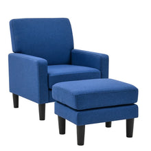 Load image into Gallery viewer, Adorn Homez Franco Accent Chair with Ottoman in Fabric