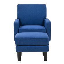 Load image into Gallery viewer, Adorn Homez Franco Accent Chair with Ottoman in Fabric