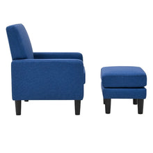 Load image into Gallery viewer, Adorn Homez Franco Accent Chair with Ottoman in Fabric
