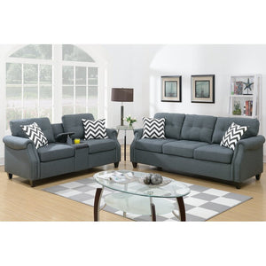 Adorn Homez Warrick Premium Sofa Set 3+2 (5 Seater) in Fabric