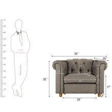 Load image into Gallery viewer, Adorn Homez Strathford Chesterfield Premium Sofa 1 Seater in Fabric