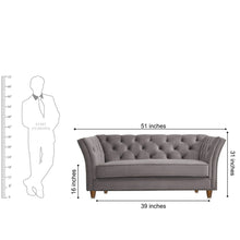 Load image into Gallery viewer, Adorn Homez Gilmore Premium Sofa 2 Seater in Fabric