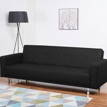 Load image into Gallery viewer, Adorn Homez Graham Sofa Cum Bed in Leatherette