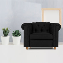 Load image into Gallery viewer, Adorn Homez Strathford Chesterfield Premium Sofa 1 Seater in Fabric