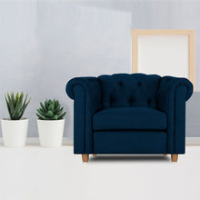 Load image into Gallery viewer, Adorn Homez Strathford Chesterfield Premium Sofa 1 Seater in Fabric