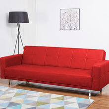 Load image into Gallery viewer, Adorn Homez Graham Sofa Cum Bed in Leatherette
