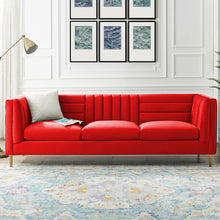 Load image into Gallery viewer, Adorn Homez Mauchuca Premium 3 Seater Sofa In Velvet Fabric