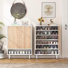 Load image into Gallery viewer, Adorn Homez Marlo Shoe rack with Rattan/cane mesh .
