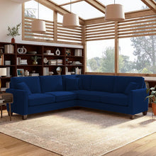 Load image into Gallery viewer, Adorn Homez Riley L Shape Corner Sofa 5 Seater in Velvet Fabric
