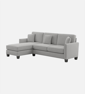Adorn Homez Riley L shape Sofa (4 Seater) in Velvet Fabric