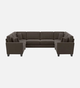 Adorn Homez Riley C shape Corner Sofa 8  Seater in Velvet Fabric