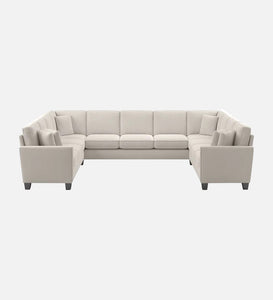 Adorn Homez Riley C shape Corner Sofa 11  Seater in Velvet Fabric
