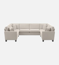 Load image into Gallery viewer, Adorn Homez Riley C shape Corner Sofa 8  Seater in Velvet Fabric
