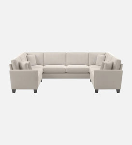 Adorn Homez Riley C shape Corner Sofa 8  Seater in Velvet Fabric