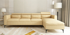 Adorn Homez - Gemini Fabric LHS 5 Seater Sectional Sofa with Adjustable Headrest