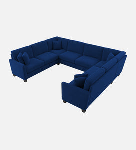 Adorn Homez Riley C shape Corner Sofa 8  Seater in Velvet Fabric