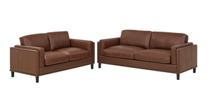 Adorn Homez Barrel Sofa 3+2 in Premium Leatherette