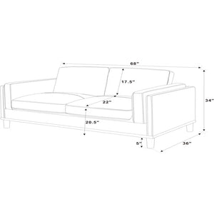 Adorn Homez Barrel Sofa 3+2 in Premium Leatherette