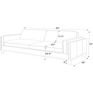 Adorn Homez Barrel Sofa 3+2 in Premium Leatherette