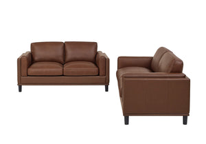 Adorn Homez Barrel Sofa 3+2 in Premium Leatherette