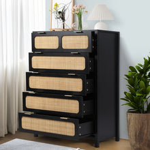 Load image into Gallery viewer, Adorn Home Cambrey  Chest of  Drawer with Rattan Cane Work
