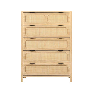 Adorn Home Cambrey  Chest of  Drawer with Rattan Cane Work