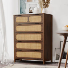 Load image into Gallery viewer, Adorn Home Cambrey Chest of Drawer with Rattan/Cane Mesh
