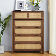 Load image into Gallery viewer, Adorn Home Cambrey  Chest of  Drawer with Rattan Cane Work
