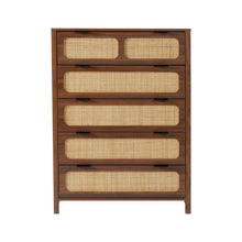 Load image into Gallery viewer, Adorn Home Cambrey Chest of Drawer with Rattan/Cane Mesh
