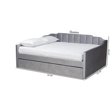 Load image into Gallery viewer, Adorn Homez Vintage Trundle Daybed Without Storage in Velvet
