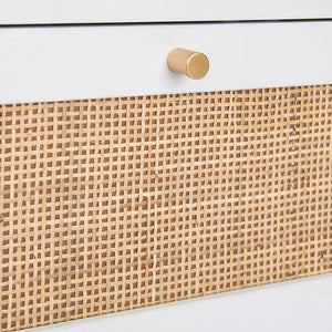 Adorn Homez Zuru Bed Side Table with Rattan/Cane Mesh