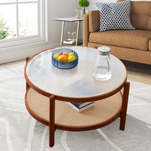 Load image into Gallery viewer, Adorn Home Solid Wood Kingston Center Table with Rattan/Cane Mesh
