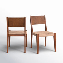 Load image into Gallery viewer, Adorn Homez Lily Teakwood Dining Chair with Rope Seats Handwoven
