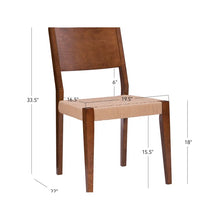 Load image into Gallery viewer, Adorn Homez Lily Teakwood Dining Chair with Rope Seats Handwoven

