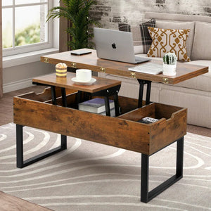 Adorn Homez Velencia Wooden Fold out Coffee Table