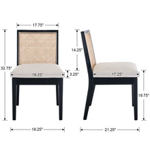 Load image into Gallery viewer, Adorn Homez Lotus Teakwood Dinning Chair with Rattan/cane Mesh
