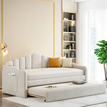 Load image into Gallery viewer, Adorn Homez Leanna Trundle Daybed Without Storage in Velvet
