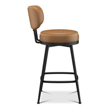 Load image into Gallery viewer, Adorn Homez Elza Metal Bar Stool In Leatherette
