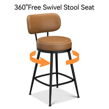 Load image into Gallery viewer, Adorn Homez Elza Metal Bar Stool In Leatherette
