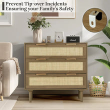 Load image into Gallery viewer, Adorn Home Carrock Chest of Drawer with Rattan/Cane mesh
