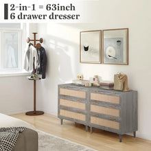 Load image into Gallery viewer, Adorn Home Carrock Chest of Drawer with Rattan/Cane mesh
