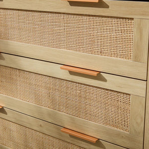 Adorn Home Carrock Chest of Drawer with Rattan/Cane mesh