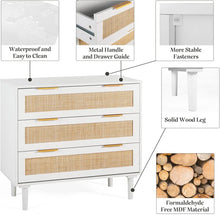 Load image into Gallery viewer, Adorn Home Carrock Chest of Drawer with Rattan/Cane mesh
