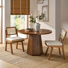 Load image into Gallery viewer, Adorn Homez Bronte Teak wood Dinning Chair with Ratan/Cane Mesh
